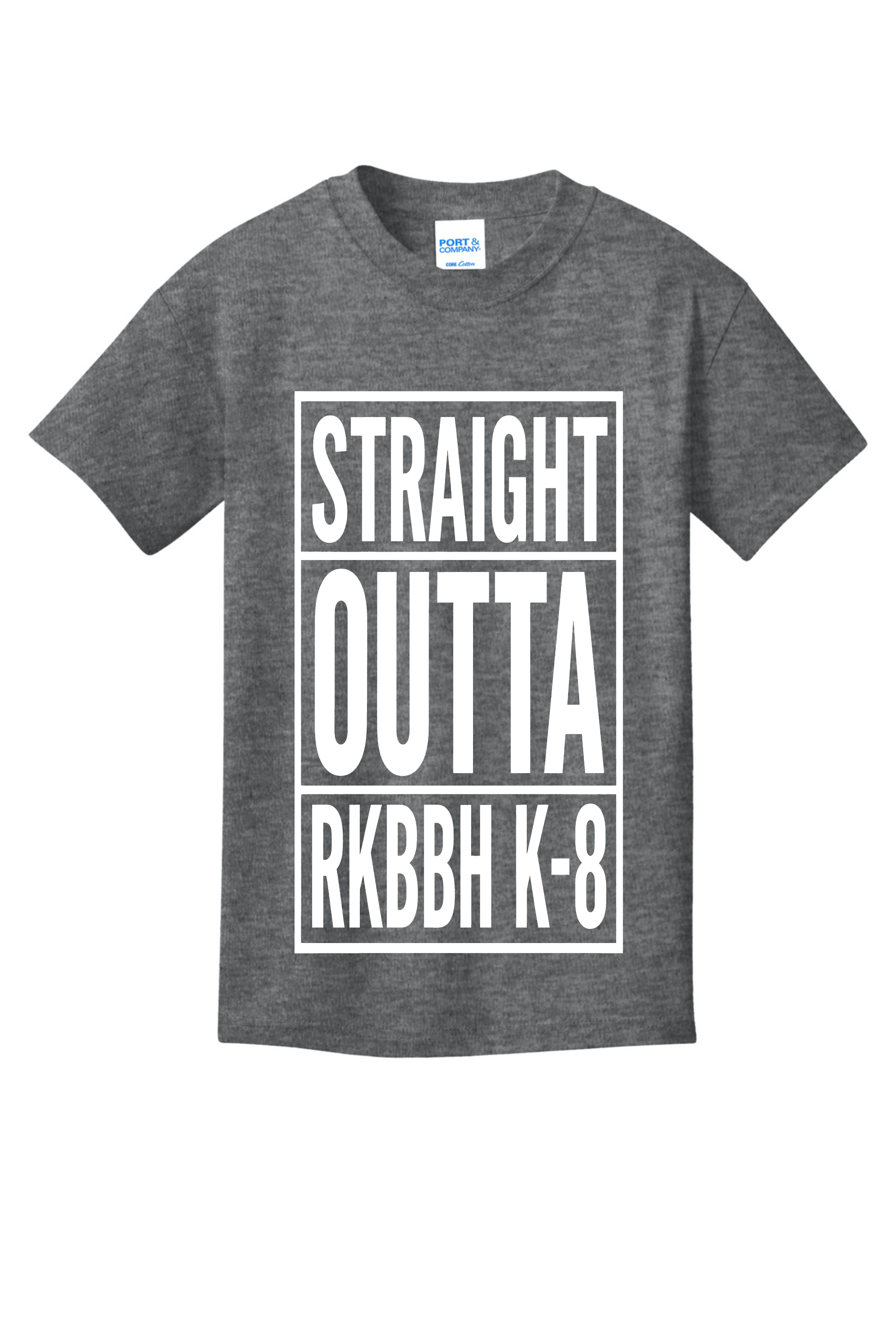 Ruth K. Broad Bay Harbor - STRAIGHT OUTTA RKBBH K-8 - Youth Core Cotton Tee